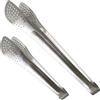 UPTALY 2 pinze per barbecue in acciaio inox SUS304 (34 cm + 24 cm), senza saldatura, stile minimalista, con manico lungo, pinza giapponese Yakiniku, pinze da portata per cucinare, grigliare, buffet