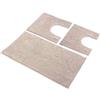 HomeLife: Set Tappeti Bagno 3 Pezzi in Microfibra con: Tappeto Bagno Assorbente [45X75] + 2 Girowater/Girobidet [40X45] - Tappeto Doccia Assorbente Antiscivolo Lavabile | Tappetino Bagno Beige