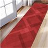 Siunwdiy Tappeto Corridoio Lungo 2.4 Metri Rosso Antiscivolo, Tappeto Passatoia Cucina Lavabile in Lavatrice, Design Moderno a Motivi Geometrici, Perfetto per Salotto Ingresso e Scale,40x240 cm