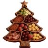 Opilroyn Vassoio natalizio - Servizio di cibo diviso | Piatti per albero di Natale, tagliere per salumi, per carne, frutta, dessert, centrotavola, feste, cucina, soggiorno, camera da letto, ristorante