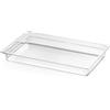 Forgast Contenitore Gastronorm GN 1/1 in Policarbonato, Dimensioni 53x32,5x6,5 cm, Vaschetta Gastronorm, Vassoio, Resistente alla Temperatura, Lavabile in Lavastoviglie, Transparente
