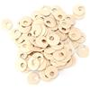 Tissting Orecchini in Legno Non Finiti 100pcs - Ciondoli Decorativi per Gioielli Donna, Idee Regalo Fai da te, Artigianato Creativo con Materiali Naturali e Sicuri, Dimensioni 1.5x1.5 cm (0.6x0.6 in)