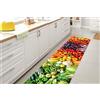 GLHOME Idee per la casa GL Home Tappeto Cucina Antiscivolo Made in Italy Passatoia Antimacchia Multiuso Corridoio Soggiorno Lavabile in Lavatrice - Verdura Gradient - 50x100 cm
