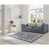 HomeLife Tappeto Stile Persiano/Orientale 60X220CM | Tappetino in Cotone per Salotto/Camera da Letto/Soggiorno con Fondo Antiscivolo | Scendiletto Stampa Digitale di Inspirazione Orientale Blu