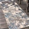 Mazovia Tappeto per Corridoio - Passatoia Corridoio Moderno Astratto - Tapis Salon, Chambre, Cuisine e Corridoio - Certifié Oeko-Tex - Tapis de Couloir au Metre - Beige Blu Grigio 70x300 cm