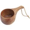 TITA-DONG Tazza da caffè in Legno da 220 Ml, Tazza da caffè Portatile Dal Design Nordico, Tazza Kuksa con Cordino, Tazza da Campeggio All'aperto, Tazza da caffè Termoisolante con (Manico