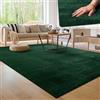 Paco Home Tappeto Moderno e Morbido per Soggiorno a Pelo Corto Lavabile Fluffy Uni Effetto Pelliccia Senza Tempo Elegante Antiscivolo Facile da Pulire, Colore:Verde, Dimensione:120x160 cm