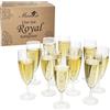 MamboCat Set di 12 bicchieri da spumante Royal I 140 ml, altezza 16 cm, moderni bicchieri da spumante trasparenti con piedino, champagne e Co I bicchieri trasparenti per matrimoni,
