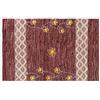 HOME ZEN HOUSEHOLD LINEN TAPPETO COTONE ART. CUBA LAVABILE IN LAVATRICE RICAMATO ASSORBENTE INTRECCIATO TESSUTO PER BAGNO CUCINA CAMERA LETTO CASA 50X225CM BORDO'