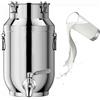 aliooila contenitore olio con rubinetto 10 litri tanica acciaio inox per olio distributore di bevande for conservare liquidi e solidi,capacity-2.5liter