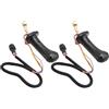 LIDSCURA Confezione da 2 leve per joystick a 3 pulsanti, robuste maniglie per escavatore a 6 pin, ricambio per Doosan DH DX150 215 225 300 370-9C, leva per joystick per escavatore in lega di alluminio