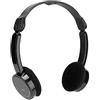 Ausla Cuffie Cablate Pieghevoli, Materiale ABS Leggero, Archetto Regolabile, Microfono Integrato, Perfette per i Bambini, Compatibili con Smartphone e Tablet (BLACK)