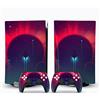 PDURMBUAB Nessuna Schiuma Nessuna Bolla Decal Skin Per PS 5 Disk Edition Console 2 Controller Vinile Cover Skin Wraps Per PS5 Disc Version 48420