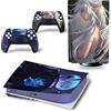 GALSOR Protettivo Per PS5 Skin Disc Edition Anime Console E Controller Vinile Cover Wraps Per PS 5 Version 27281 Senza Bolle E Senza Residui