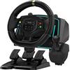 NBCP Volante da corsa, volante a 1080° con pedali, frizione e cambio a 6 marce, compatibile con Xbox One, Xbox Series X|S, PS4, PS3, PC, Xbox 360, Switch e Android
