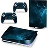 PDURMBUAB Nessuna Schiuma Nessuna Bolla Pelle Decalcomanie Anime Console Per PS5 Disk Edition 2 Controller Pellicola Vinile Avvolge, Durevole, Resistente Graffi 14267