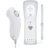 ameego GN-010RN Built-in Motion Plus Wireless Remote and Nunchuck Controller with Silicone Case & Wrist Strap for Nintendo Wii and Wii U (White)