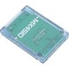 Generic Adattatore Professionale per Schede di Memoria Trasparenti per Console di Gioco, Lettore di Schede di Memoria Plug and Play per, Materiale ABS per Utenti Console FAT (Blu trasparente)