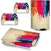 GALSOR Protettivo Decal Skin Per PS 5 Disk Edition Console 2 Controller Vinile Cover Wraps Per PS5 Disc Version 46782 Senza Bolle E Senza Residui