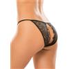 Allure Crotchless Enchanted Panty Black