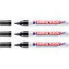 Edding Set di 3 pennarelli permanenti speciali industrie 8300, punta rotonda, 1,5-3 mm, colore: Nero