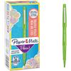 Paper Mate Papermate Flair Nylon Penna con Punta Sintetica, Punta Media da 0.7 mm, Scatola da 12, Verde Chiaro
