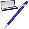 BYWEXCLESD Penne Personalizzate con Scritta Nome Inciso Penne a Sfera Personalizzabili con Stilo Regalo per Matrimonio Compleanno Natale La Laurea Ufficio Commerciale, Blu