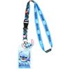 Disney Lilo and Stitch - Cordino porta badge con ciondolo in gomma da 5 cm