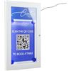 Danieli - Bacheca Magnetica con Anta Chiusura a Libro con Chiave da Muro - Bacheca per esterno con Pannellino Personalizzabile (A4 LED)