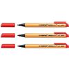 STABILO Set di 3 penne in feltro greenpoint, punta larga, 0,8 mm, colore: Rosso