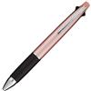 三菱鉛筆 Uni Jetstream Multi Pen 4 e 1, penna a sfera da 0,38 mm (nero, rosso, blu, verde) e portamine da 0,5 mm, corpo rosa chiaro, oro rosa (MSXE5100038.68)