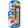 Pilot Frixion Ball - Set 1 penna + 3 ricariche inchiostro gel termosensibile, punta Media arancione