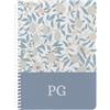 Wanapix | Quaderno A4 Personalizzato | 100 Pagine con Quadretti - 80 gr | Taccuino Personalizzabile | Block Notes a Spirale - Trasparente | Scuola Elementare | Elegant Flower