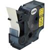 vhbw Cassetta nastro sostituisce Dymo D1, 45808 per etichettatrice 7m x 19 mm nero su giallo