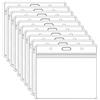 Wenreykeji Confezione da 10 porta badge, impermeabili, porta badge orizzontali trasparenti (10,9 x 7,6 cm)
