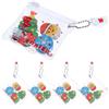 JOINPAYA Set 6 Pezzi Gomme da Cancellare Natalizie Mini a Tema Cartone Animato Elementi Decorativi Colorati per Studenti Feste e Regali di Natale