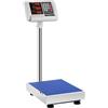 Steinberg Systems Bilancia a piattaforma Pesapacchi Professionale SBS-PF-100/10A (230 V, 4 V, 10 ore, 100 kg, 10 g, Acciaio Inox, Kg, EUR, USD)