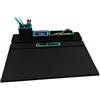 Oggettando Set Scrivania in eco pelle PU Nera, 3 in 1 Organizer a incastro con Bicchiere Porta Penne, Porta bigliettini, Porta oggetti, Sottomano per Ufficio Casa (PU VTiffany)