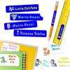 Gicaprice 230 Etichette adesive personalizzate colorate scuola materiale didattico in 2 formati convenienza,180 adesivi 50x10mm e 50 adesivi 50x30mm,utili a segnare penne, quaderni, matite, libri, ecc. BLU