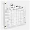 toyofmine Calendario personalizzato e cancellabile per famiglia e ufficio | Planner Mensile e Settimanale in Acrilico da Parete, Calendario Familiare, Decorazione Muro, Regalo per Colleghi e Dipendenti