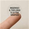 WORLD SELL 50 Etichette Adesive Personalizzate con Scritta, Logo o Immagine - Adesivi Trasparenti su Misura per Aziende, Eventi o Uso Personale (Cerchio)