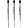 三菱鉛筆 Uni Jetstream Prime Ink Refill, SXR-600-07, punta media da 0,7 mm, inchiostro nero a base di olio, corpo in metallo, confezione da 3