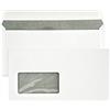 Netuno 1000 buste lettera lunghe bianche formato americano DL 110 x 220 mm 80g buste commerciali americane bianche con stampa interna grigia con finestra a sinistra taglio dritto con strip adesivo