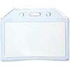 Ckb Ltd 10 x blu trasparente resistente plastica morbida orizzontale badge, tasca Pouchs