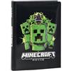PRESTIGE & DELUXE Agenda compatibile con diario Minecraft Movie nero 2025-2026 F.to Standard 18x14 cm + portachiave fischietto e penna colorata