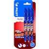 Pilot x Naruto Shipudden - Set di 3 penne a sfera FriXion Ball cancellabili, edizione limitata Naruto Shipudden, penne roller ricaricabili, colore: blu, punta media