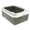 Rotho MyPet Eco Bonnie - Lettiera per gatti con ingresso superiore, in plastica riciclata, colore: beige/bianco, M (57,2 x 39,3 x 20,9 cm)