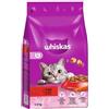 Whiskas Adult 1+ cibo secco con manzo, cibo secco per gatti adulti e gatti 3,8 kg