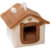 Generico Tunnel per gatti chiuso - Morbido per animali domestici, comodo letto privato per gatti, relax e viaggi per interni ed esterni, caldo peluche, soluzione confortevole per animali domestici per cam