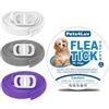 Pets4Luv Collare antipulci per cani, collari antizecche per cani, Collare Antiparassitario per Cane,taglia unica per tutti i cani, Nessun prodotto chimico,regolabile e impermeabile, 3 pezzi